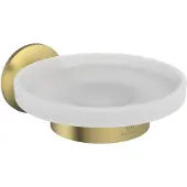 Ideal standard La Dolce Vita Seifenschale, aus satiniertem Glas, herausnehmbar, 130x165x60mm, T5507A2, Farbe: Brushed Gold