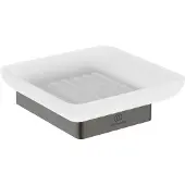 Ideal standard Conca Cube Seifenschale, aus satiniertem Glas, T4508A5, Farbe: Magnetic Grey