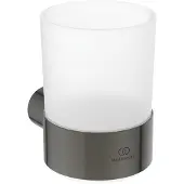 Ideal standard Conca Zahnputzbecher, aus satiniertem Glas, T4505A5, Farbe: Magnetic Grey