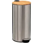 Five Bamboo Stainless Steel 30l Mülleimer