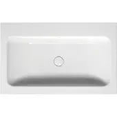 Bette BetteOne Einbauwaschtisch, rechteckig, 1 Hahnloch, mit Überlauf, 800x495x130mm, A139-000HLW1,PW, Farbe: Weiß mit Glasur Plus