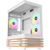 Thermaltake View 170 WS ARGB Snow, Micro Tower, PC, Weiß, micro ATX, Mini-ITX, SPCC, Gehärtetes Glas, Gaming