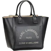 Karl Lagerfeld für Damen. B3W30093 Kleine Daily Tote-Tasche mit schwarzer Tasche (OSFA), Lässig, Leder