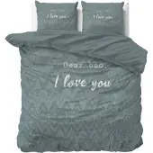 Royal Textile Sleeptime I Love Bed Grün 200 x 200/220 cm