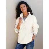 HEINE Fleeceshirt "Fleece-Shirt", Damen, Gr. 50, champagner, 100% Polyester, unifarben, Shirts Fleeceshirt