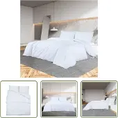 The Living Store Bettwäsche-Set Weiß 220x240 cm Baumwolle