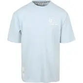 Scotch & soda T-Shirt Slub Stickerei Blau