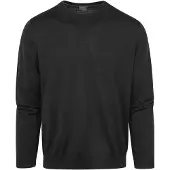 Olymp Pullover mit Rundhalsausschnitt Merinowolle Schwarz