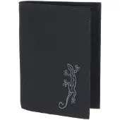 OXMOX Geldbörse New Cryptan RFID Protect Kombibörse Lizard Print Grey Black schwarz