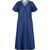 Cartoon Bodykleid "Casual-Kleid mit Flügelärmeln", Damen, Gr. 46, EURO, blau (dunkelblau denim), Obermaterial: 83% Lyocell CLY. 17% Baumwolle CO., Kleider Bodykleid