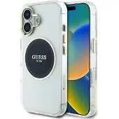 GUESS IML Etui MagSafe für iPhone 16 - Schwarz