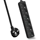 Helos 262806, 3 m, Drinnen, 1,5 mm², Schwarz, 6 AC-Ausgänge, 230 V