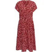 Culture Midikleid "Damen Kleid CUpuglia", Damen, Gr. XS, N-Gr, rot (rot flower), Obermaterial: 80% Viskose CV. 20% Nylon NY., Kleider Midikleid
