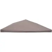 vidaXL Pavillon Abdeckung Taupe 300 x 300 cm Polyester und Stahl