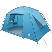 vidaXL Hütten-Zelt 4 Personen Blau Polyester