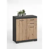 Preisbrecher Kommode >BRISTOL 2< in Matera-Artisan Eiche - 80x89,9x34,9cm (BxHxT)