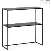 Yes Eingangskonsole mit 2 Ablagen im modernen Design 78x27x78 Alrik - Schwarz