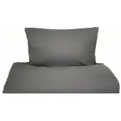 COFI Einfarbige Bettwäschen-Sets für Einzel- und Doppelbetten, 100% Baumwolle Anthrazit 135x200 cm