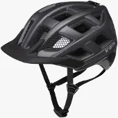 Ked Crom MTB Helm, Fahrradhelm, Mountainbikehelm, Trailhelm, Allroundhelm, LED-Rücklicht, 340g, K-Fit : schwarz : XL