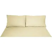 COFI Einfarbige Bettwäschen-Sets für Einzel- und Doppelbetten, 100% Baumwolle Beige 200x200 cm