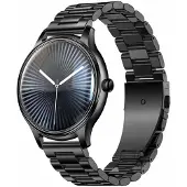 COLMI L28 Smartwatch (schwarz + schwarzes Stahlarmband)