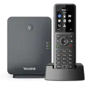 Yealink W77P, IP-Telefon, Schwarz, Kabelloses Mobilteil, Tisch/Wand, Staubresistent, Kratzresistent, Schockresistent, Spritzwassergeschützt, 50 m