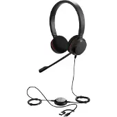 Jabra Evolve 20 SE USB C/A MS Stereo, Kabelgebunden, 150 - 7000 Hz, Büro/Callcenter, 132 g, Kopfhörer, Schwarz