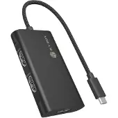Icy Box Adapter für USB Type-C zu 3x HDMI, USB 3.2 Gen 2 (3.1 Gen 2) Type-C, HDMI, 10000 Mbit/s, 144 Hz, 3840 x 2160, 7680 x 4320, 7680 x 4320 Pixel