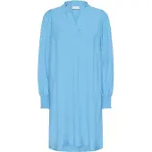 Kaffe Midikleid "Kleid KAloni", Damen, Gr. 36, N-Gr, blau (azure blau), Obermaterial: 87% Viskose LENZING ECOVERO CV LenzEcov. 13% Nylon NY., Kleider Midikleid