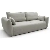 Selsey Zordo – 3-Sitzer Schlafsofa in Chenille mit Bettkasten, Graubeige