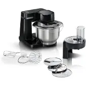 Bosch Serie 2 MUMS2EB01, 3,8 l, Schwarz, Edelstahl, Tasten, 2 kg, 1,1 m, Edelstahl