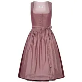 Nübler Dirndl NÜBLER "Dirndl midi Dora", Damen, Gr. 44, EURO, lila (bordeaux), Obermaterial: 100% Polyester PES., Kleider Dirndl, Topseller