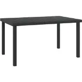 Syfax Gartentisch Schwarz 140x90x74 cm Aluminium und WPC