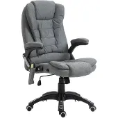 Kein Hersteller Massagesessel Chefsessel Bürostuhl, höhenverstellb., ergonomisch, Massage, 67x74x116-126cm (Dark Gray)