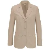 Sieh an! Blusenblazer SIEH AN "Blazer Blusenblazer mit Wiener Nähten", Damen, Gr. 40, beige, Elegant, Blazer Blusenblazer, in klassischer Form