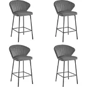 Leobert Valora GATTA Hocker Grau x4 | 4er-Set graue GATTA-Designhocker