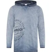 Kangaroos Langarmshirt , Herren, Gr. L, blau (navy), Single Jersey, Obermaterial: 100% Baumwolle, schmal, Shirts Langarmshirt, schmale Passform, Langarm, mit Kapuze, aus Single Jersey, Topseller