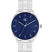 Calvin Klein Quarzuhr "CK REAL", blau (silberfarben, blau), Armbanduhren, Herren, Quarzuhr, Armbanduhr, Herrenuhr, Edelstahlarmband, analog