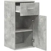 vidaXL Sideboard mit Schubladen Beton Grau 38 x 34 x 75 cm