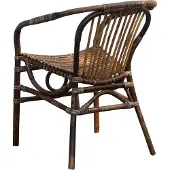Dynamic24 Rattan Essstuhl natur Esszimmerstuhl Küchenstuhl Esszimmer Wohnzimmer Stuhl