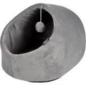 Dynamic24 Haustier Katzen Nest Haus Bett Katzenhöhle Höhle Spielhöhle Schlafhöhle Ball