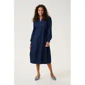 Culture Kleid Lässiger Schnitt Rinse Wasche blue