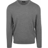 Olymp Pullover O-Hals Wolle Grau