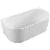 CERANO - Freistehende Acrylbadewanne Bianco, wandmontiert - weiß, glänzend - 180x80 cm