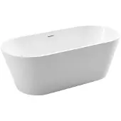 CERANO - Freistehende Acrylbadewanne Timea - weiß, glänzend - 169x80 cm