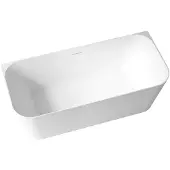 CERANO - Freistehende Acrylbadewanne Eleganza, wandmontierbar - weiß, glänzend - 170x75 cm