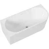 CERANO - Freistehende Acrylbadewanne Bianco, linke Ausführung - weiß, glänzend - 170x79 cm