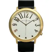 Rolf Cremer GmbH & Co. KG Armbanduhr Jumbo II mit gebürstetem Stahlgehäuse und Lederband, 50 mm