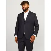 Jack & Jones Sakko "JPRSOLARIS BLAZER NOOS PLS", Herren, Gr. 60, schwarz, Web, Obermaterial: 59% Polyester, 24% Wolle, 16% Viskose, 1% Elasthan, , unifarben, slim fit, Sakkos Sakko