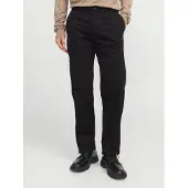 Jack & Jones Chinohose "JPSTKANE BARRET CHINO NOOS", Herren, Gr. 33, Länge 32, schwarz, Web, Obermaterial: 98% Baumwolle, 2% Elasthan, unifarben, relaxed fit knöchellang, Hosen Chinohose
